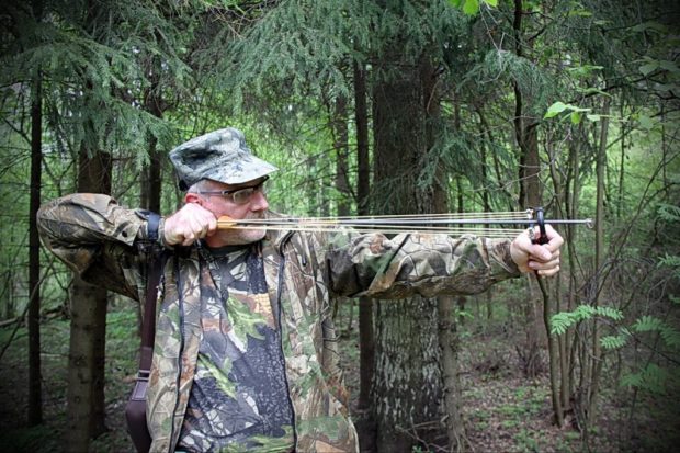 Охота на фазана с рогаткой