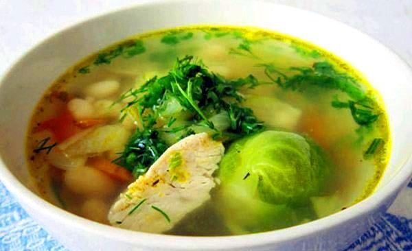 Суп из фазана с омлетом